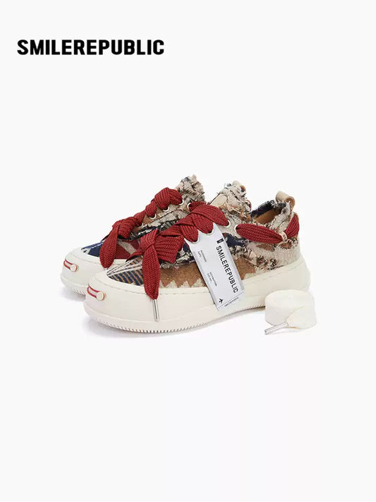SMILEREPUBLIC | Low-top Chuck Smile Platform Canvas Shoes