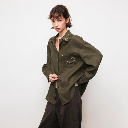 Dpercent | Loose-fitting shirt with natural pleats