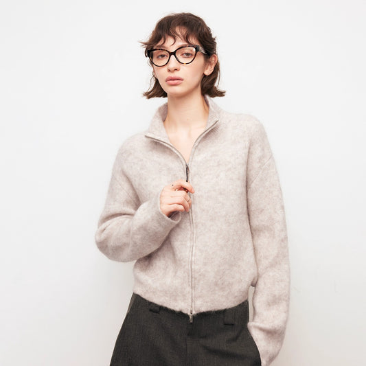 Dpercent | Loose-fitting knitted sweater made of merino wool