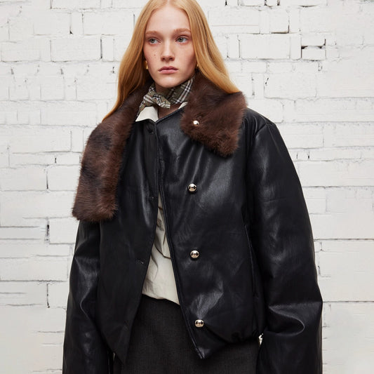 Dpercent | Short leather jacket