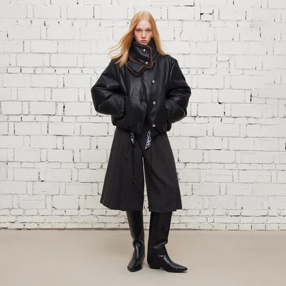 Dpercent | Short leather jacket