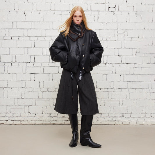 Dpercent | Short leather jacket