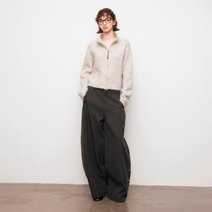 Dpercent | Loose-fitting knitted sweater made of merino wool