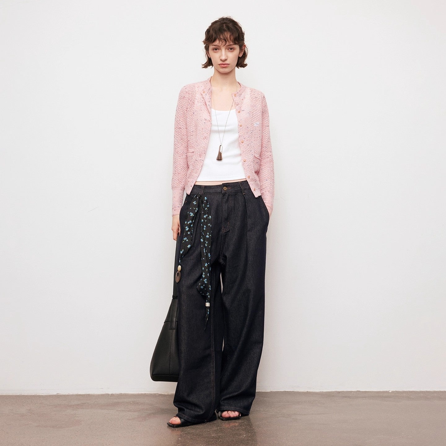 Dpercent | Silk Scarf Loose Casual Pants