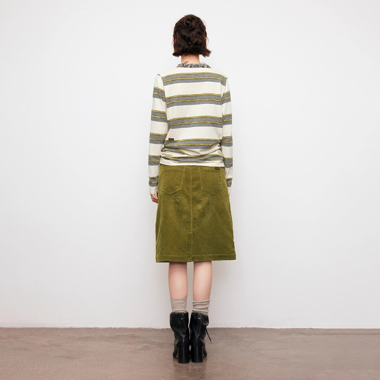 Dpercent | Striped paisley long-sleeved top