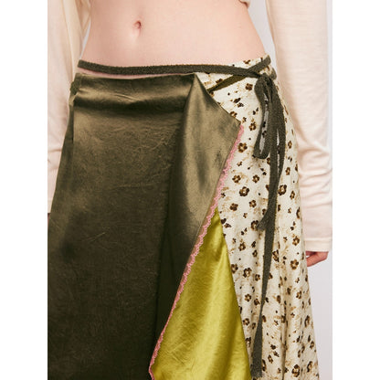 Dpercent | Acetate Satin Mid-Length Skirt