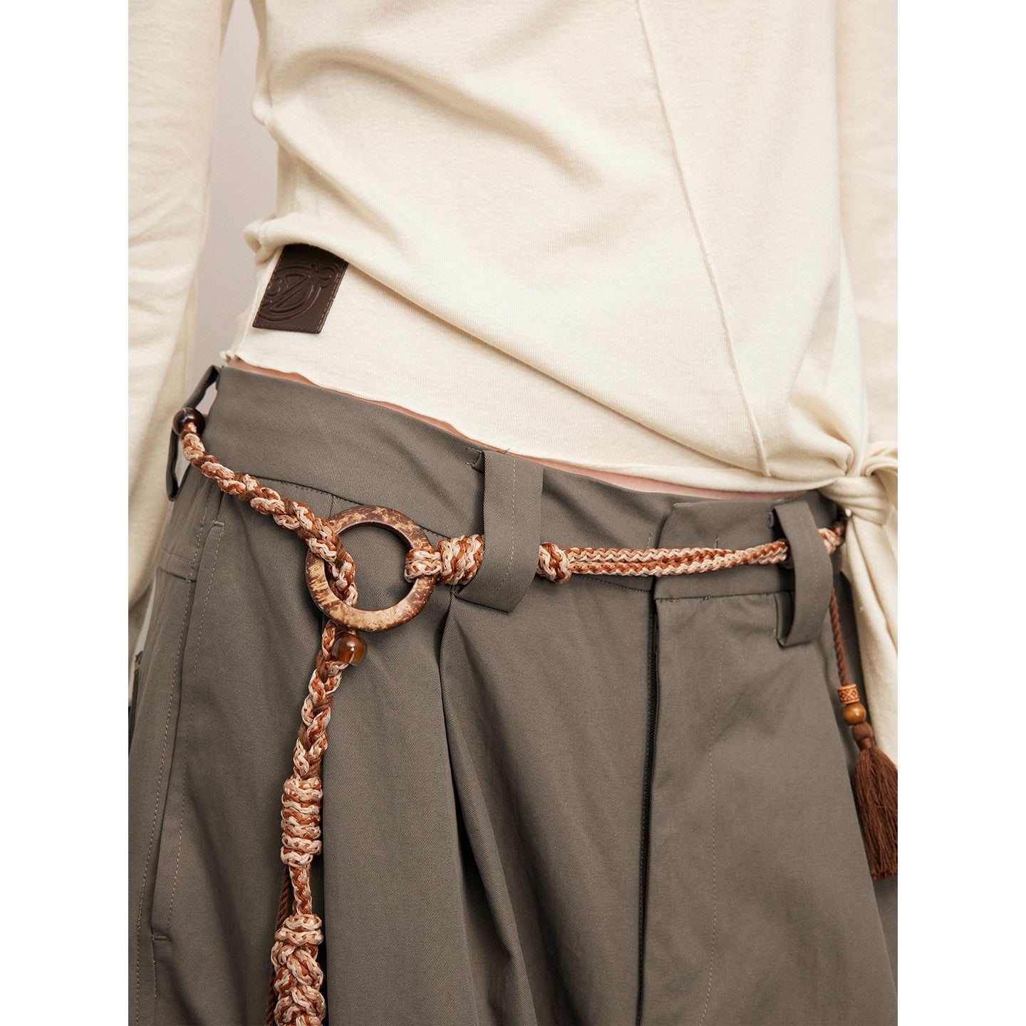 Dpercent | Solid Color Loose Trousers