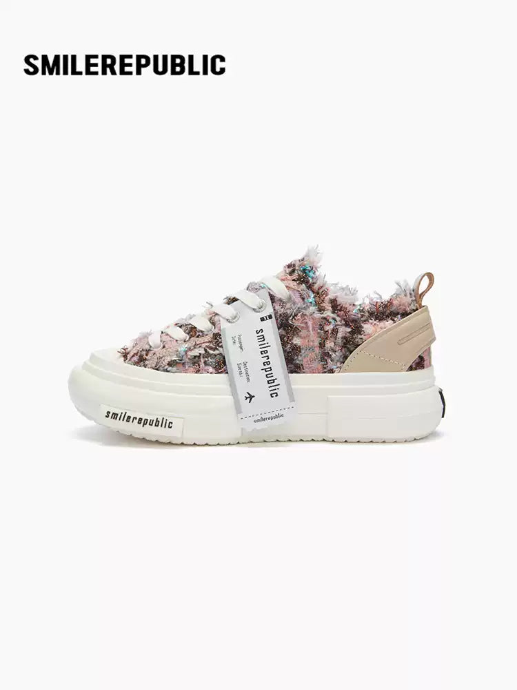 SMILEREPUBLIC | Fabric low-top canvas shoes