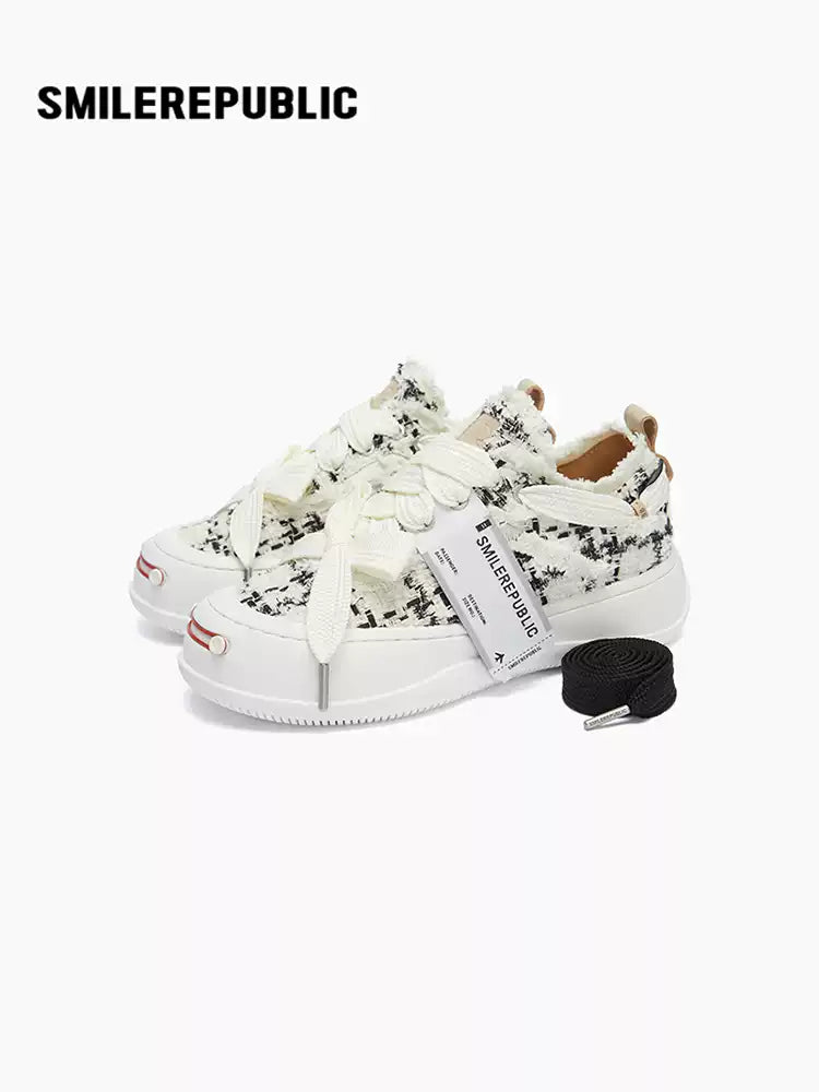 SMILEREPUBLIC | Checkered low-top Chuck Smile Canvas Shoes