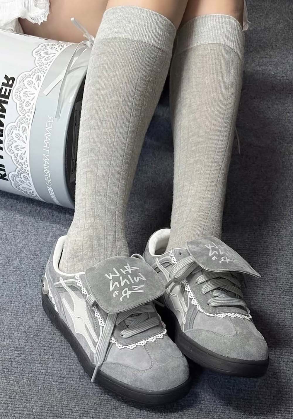 KILLWINNER丨Retro Training Sneaker-Lace Grey