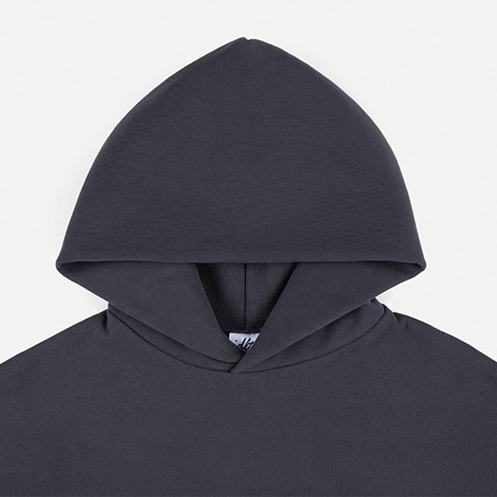 JIAFEIDAI-'Black Hair' Striped Girlish Chain Letter Print Hooded Sweatshirt