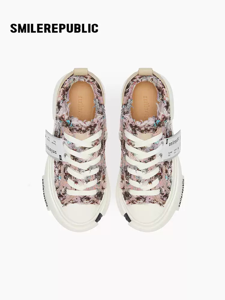 SMILEREPUBLIC | Fabric low-top canvas shoes