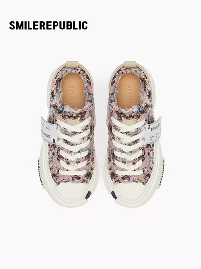 SMILEREPUBLIC | Fabric low-top canvas shoes