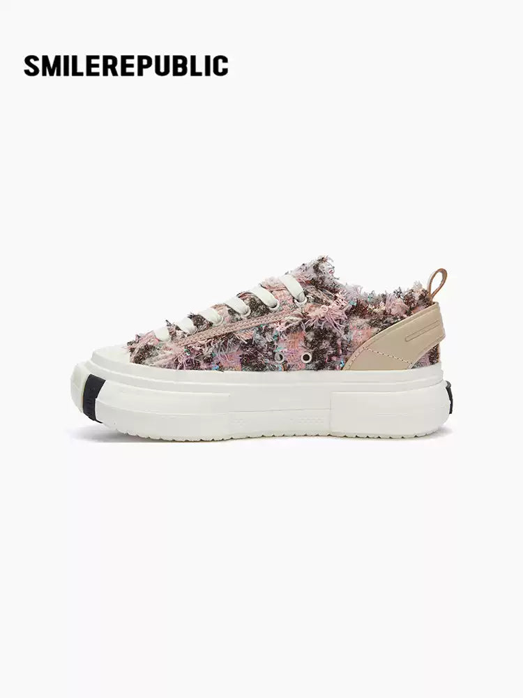 SMILEREPUBLIC | Fabric low-top canvas shoes