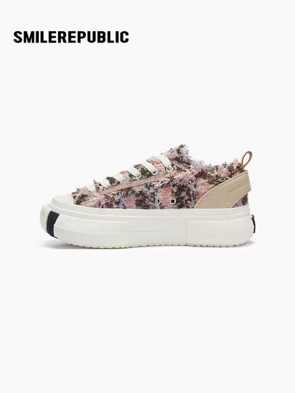 SMILEREPUBLIC | Fabric low-top canvas shoes