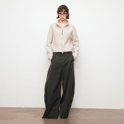 Dpercent | Loose-fitting knitted sweater made of merino wool