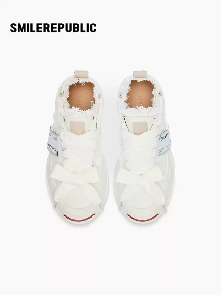 SMILEREPUBLIC | White low-top Chuck Smile Canvas Shoes