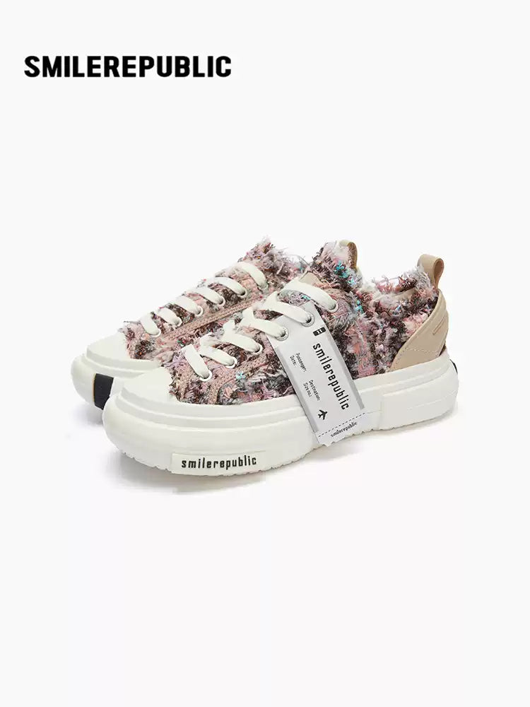 SMILEREPUBLIC | Fabric low-top canvas shoes