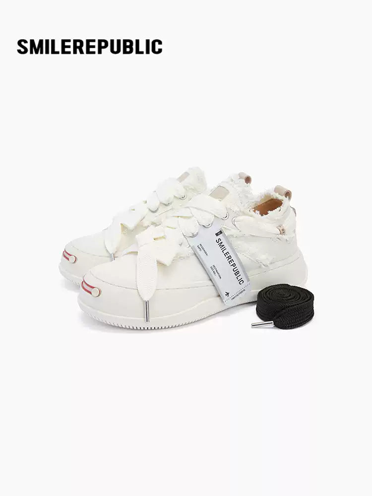 SMILEREPUBLIC | White low-top Chuck Smile Canvas Shoes