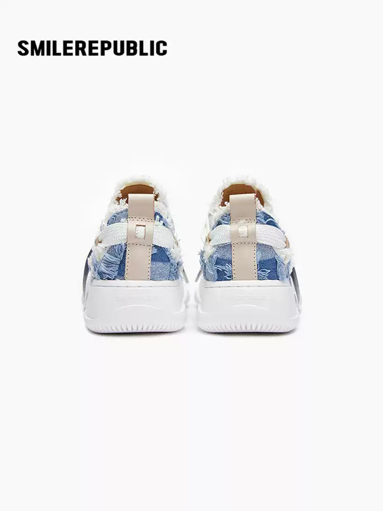 SMILEREPUBLIC | Denim Chuck Smile Low-top Canvas Shoes