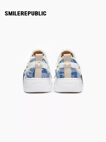 SMILEREPUBLIC | Denim Chuck Smile Low-top Canvas Shoes
