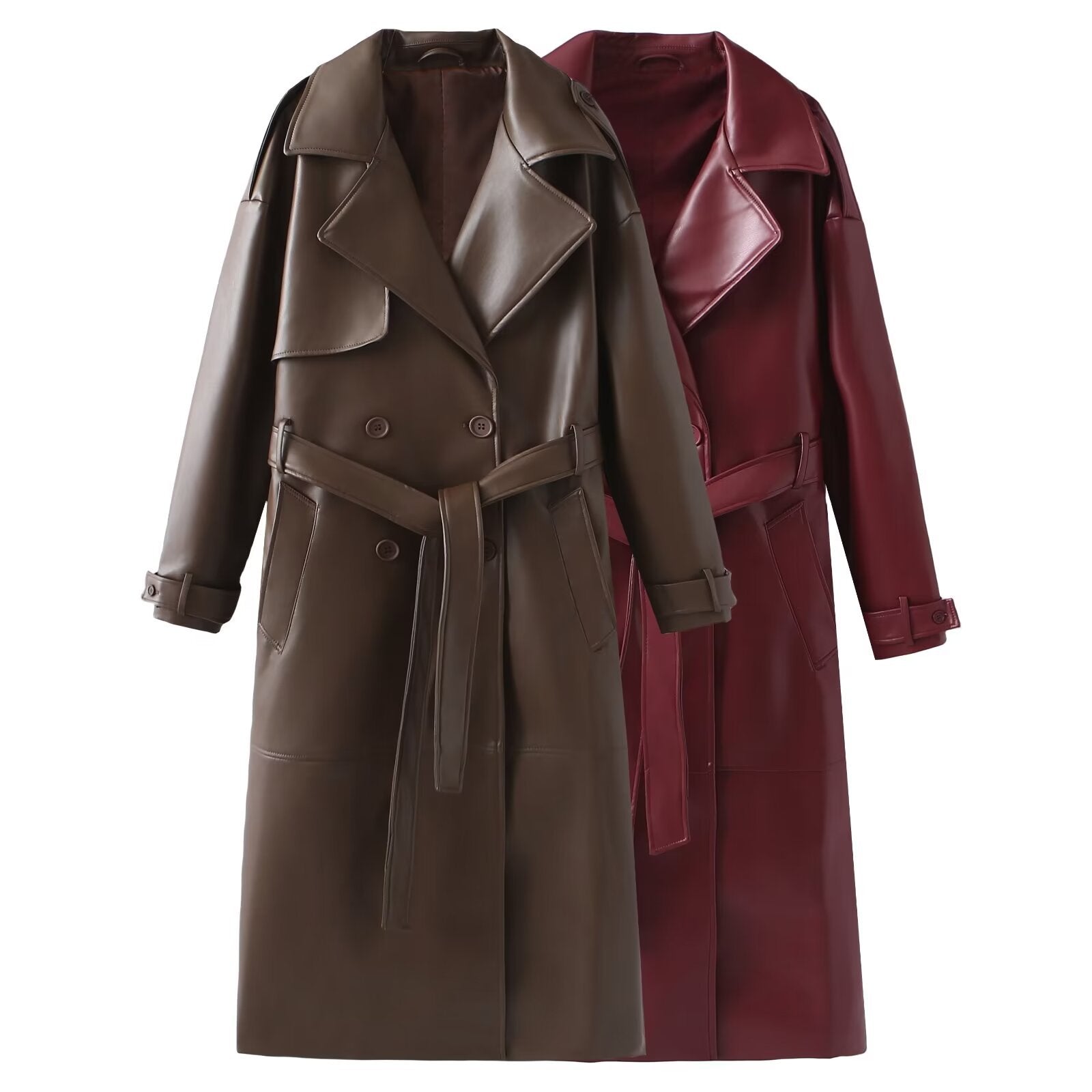 Featured image for 'Women's Faux Leather Jacket Chic Casual Style with Buckle Closure & Lace-Up Detail'