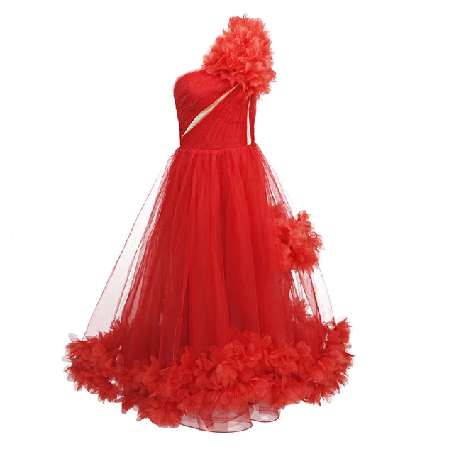 Featured image for 'Elegant One-Shoulder Party Dress Sleeveless Long Gown for Christmas & New Year Celebrations'