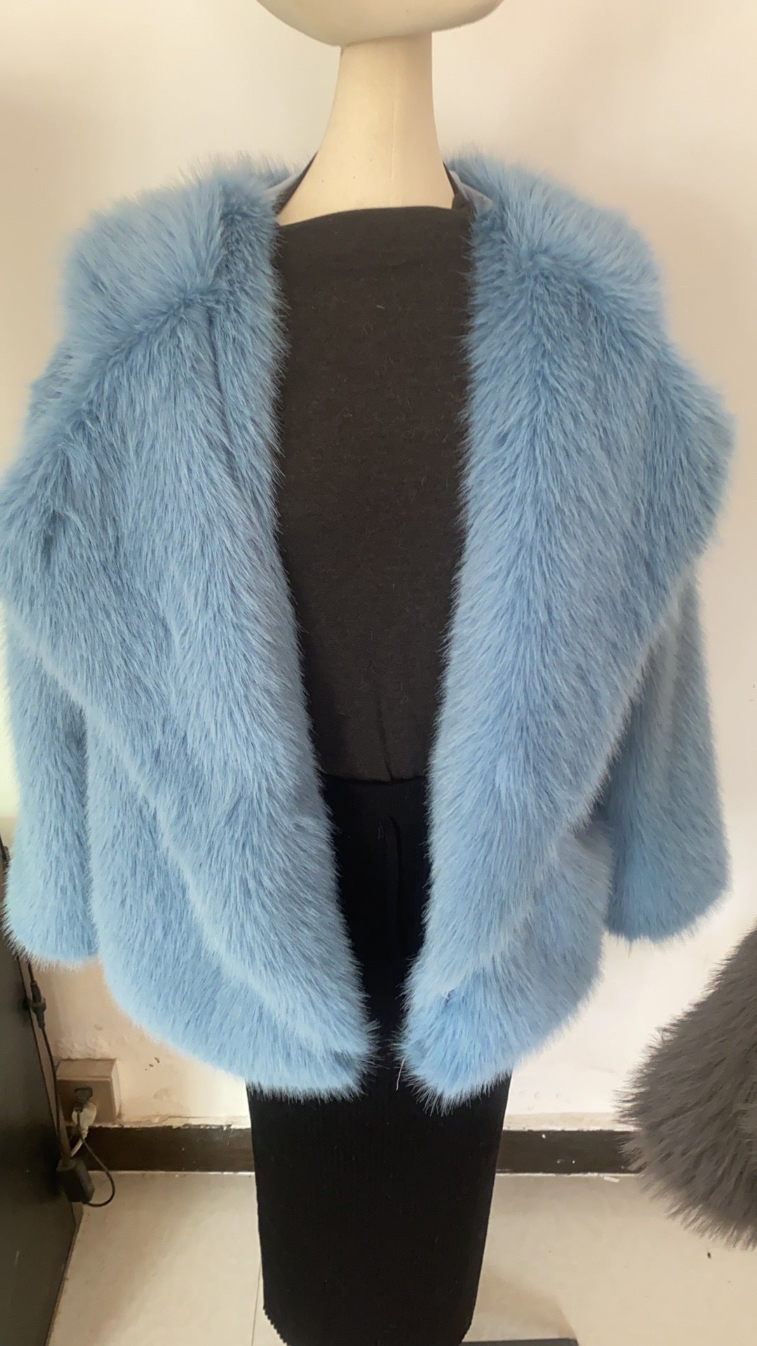 Featured image for 'Women's Winter Faux Fur Coat Short Jacket with Luxurious Faux Fox Fur Collar'